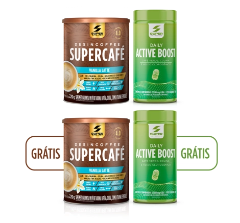 Combo Em Dobro: Supercafé Vanilla + Active Boost