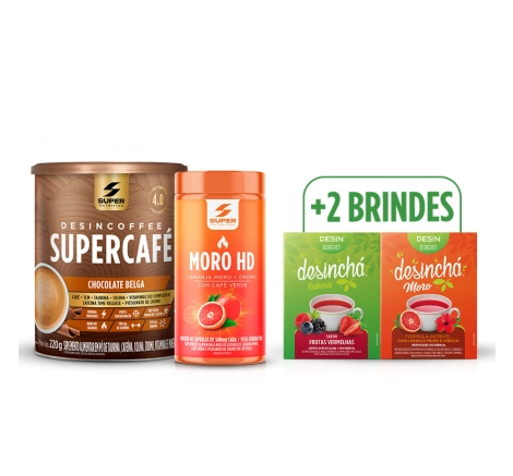 Combo Supercafé Chocolate Belga + Moro HD + Brindes