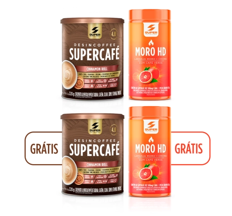 Combo Supercafé Cinnamon Roll + Moro HD e Leve o dobro