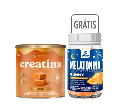 Compre 01 Caramelo de Creatina, Ganhe 01 Melatonina Gummy