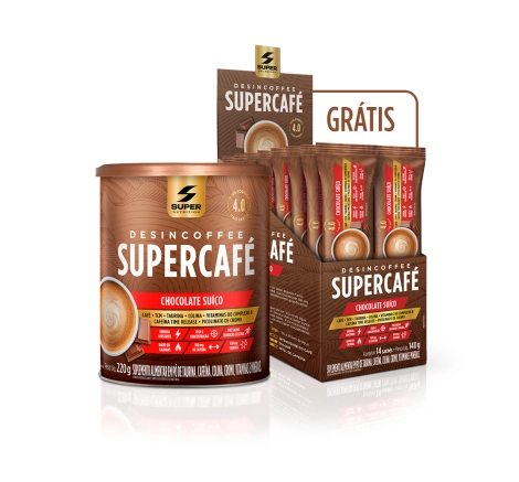 Compre 1 Lata, Ganhe Caixa do Stick Desincoffee Supercafé Chocolate Suiço
