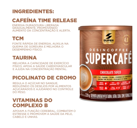 Supercafé - Compre 01 Chocolate Suíço + 01 Vanilla Latte