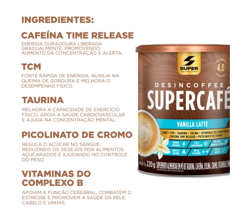 Supercafé - Compre 01 Chocolate Suíço + 01 Vanilla Latte