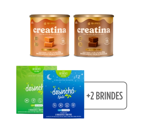 Compre 02 Caramelos de Creatina, Ganhe 02 Desinchá 60 sachês