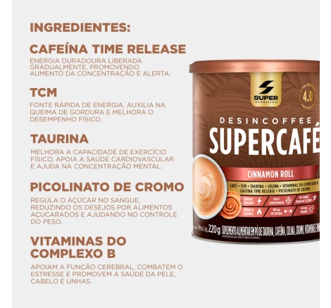 Compre 02 Supercafés Cinnamon Roll, Ganhe 01 Caneca de Brinde