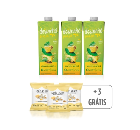 Compre 03 Desinchá Pra Já Abacaxi, Ganhe 03 Pipocas sabor Manteiga de Cinema