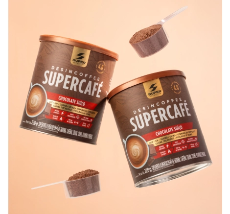 latas Supercafé Desincoffee Chocolate Suíço 220g