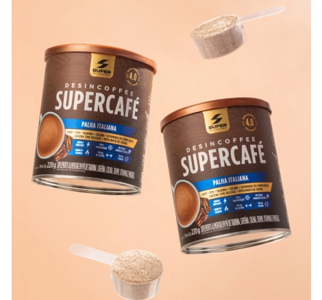 duas latas Desincoffee Supercafé Palha Italiana