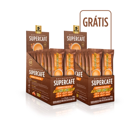 Compre 1 Leve 2 Stick Desincoffee Supercafé Caramelo com Flor de Sal 14 unidades de 10 g