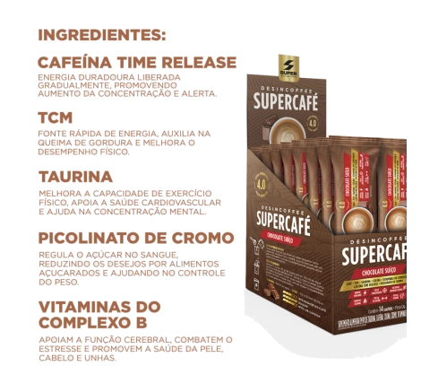 ingredientes Stick Desincoffee Supercafé Chocolate Suíço