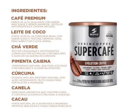 ingredientes Desincoffee Supercafé Evolution Coffee