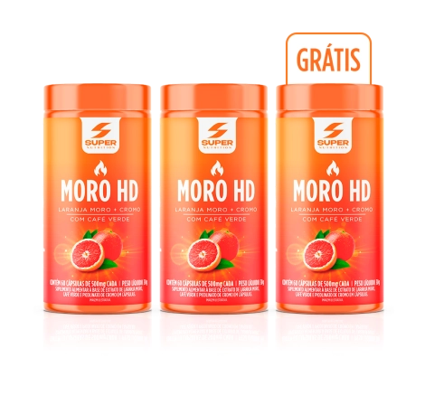 kit 3 Super Moro HD Com Laranja Moro, Café verde e Cromo 60 cápsulas