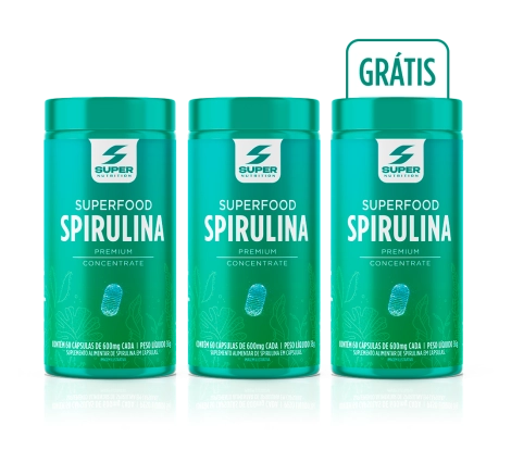 kit 3 Superfood Spirulina 60 cápsulas