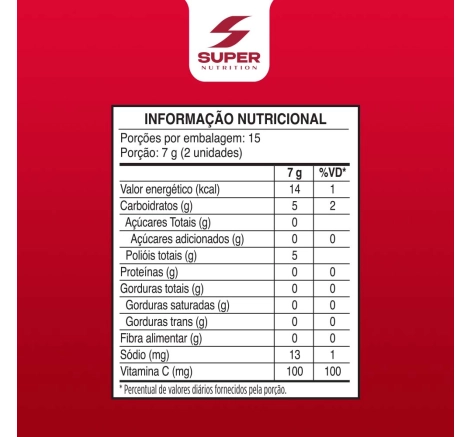 Tabela Nutricional Super Apple Gummy HD 30 gummies