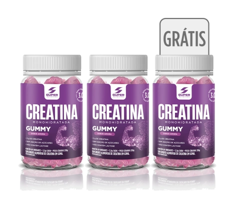 Compre 2 Leve 3 Super Gummy Creatina Sabor Amora