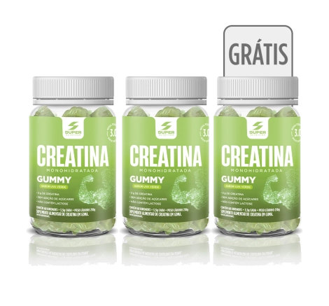 Compre 2 Leve 3 Super Gummy Creatina Sabor Uva Verde