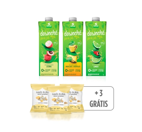 Compre 3 Desinchá Pra Já e Ganhe 3 Pipocas sabor Manteiga de Cinema