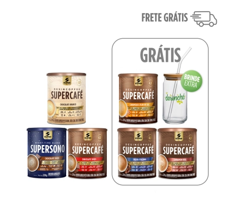 Compre 3, Leve 6: Supercafé em Dobro +&nbsp;Copo&nbsp;de&nbsp;Brinde