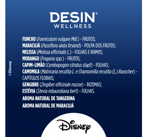 Ingredientes desinchá disney mickey maracujá e tangerina 15 sachês