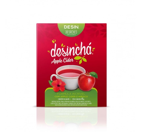 Embalagem Desinchá Apple Cider 30 sachês