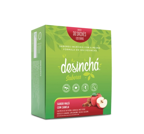 Desinchá Maçã com Canela + Apple Cider (30 sachês) + Brinde