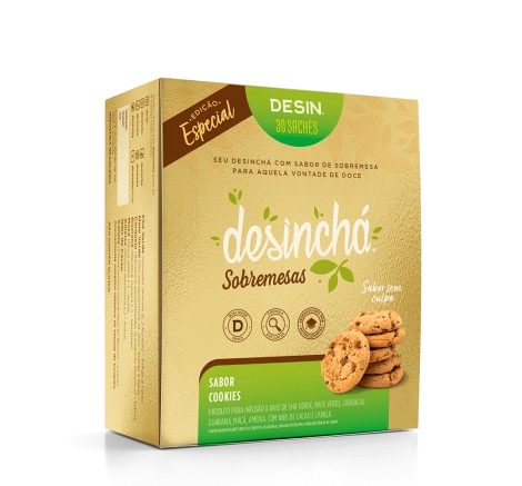 Desinchá Sabor Cookies + Apple Cider (30 sachês) + Brinde