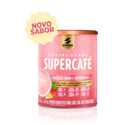Supercafé Chocolate Branco&nbsp;com&nbsp;Morango