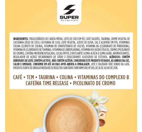Lista de Ingredientes Supercafé Desincoffee Baunilha e Avelã 220g