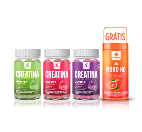 Moro HD Laranja Moro + Gummy Creatina Morango + Amora + Uva Verde
