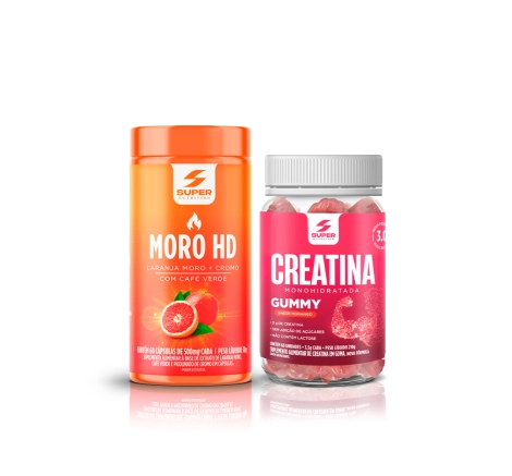 Moro HD Laranja Moro + Super Gummy Creatina Morango (60 gomas)