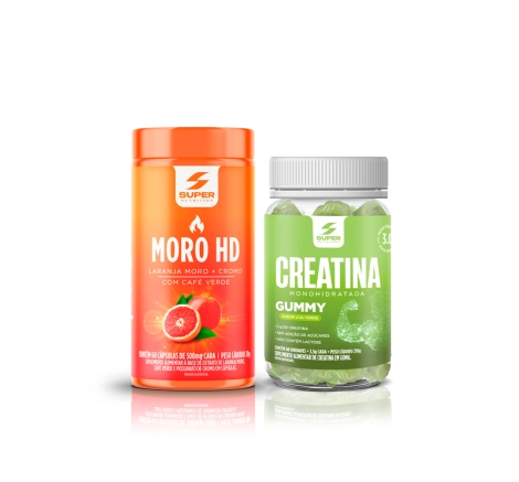 Moro HD Laranja Moro + Super Gummy Creatina Uva Verde (60 gomas)
