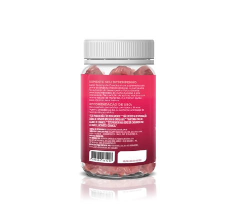 Ingredientes Super Gummy Creatina Monohidratada Sabor Morango 210g 60 gomas
