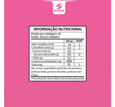 Super Gummy Creatina Sabor Tutti-Frutti (60 gomas)