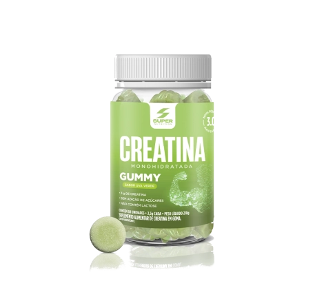 Super Gummy Creatina Sabor Uva Verde (60 gomas)