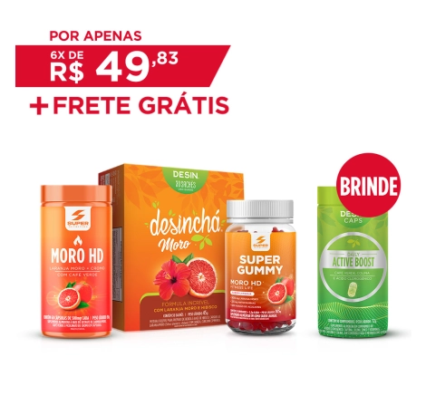 Super Moro | Chá + Caps + Gummy + 01 Brinde