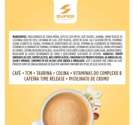 Lista de Ingredientes Supercafé Desincoffee Baunilha com Avelã 220g