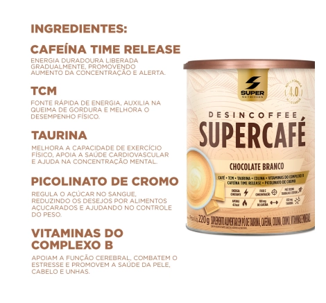 Supercafé - Compre 01 Chocolate Branco + 01 Chocolate Branco com Morango