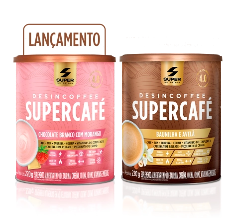 Supercafé - Compre 01 Chocolate Branco com Morango + 01 Baunilha c/ Avelã