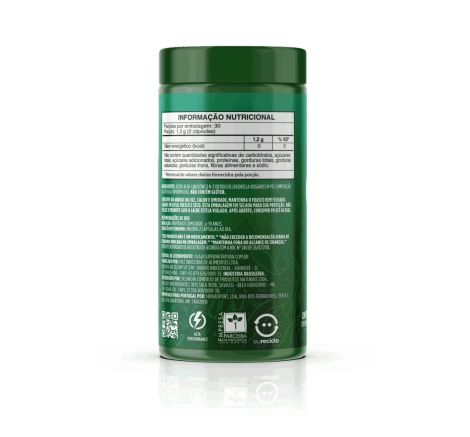 Superfood Chlorella em cápsulas tabela nutricional