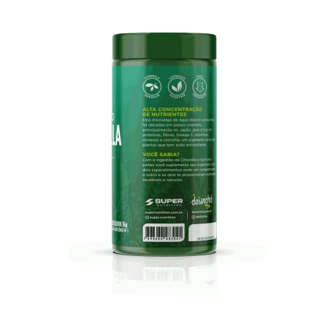 Superfood Chlorella 60 Cápsulas Concentradas verso