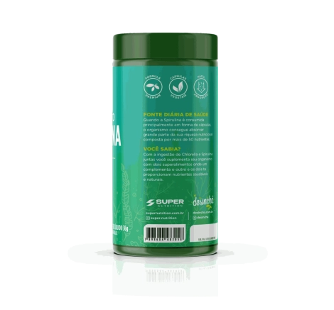 Superfood Spirulina 60 cápsulas verso