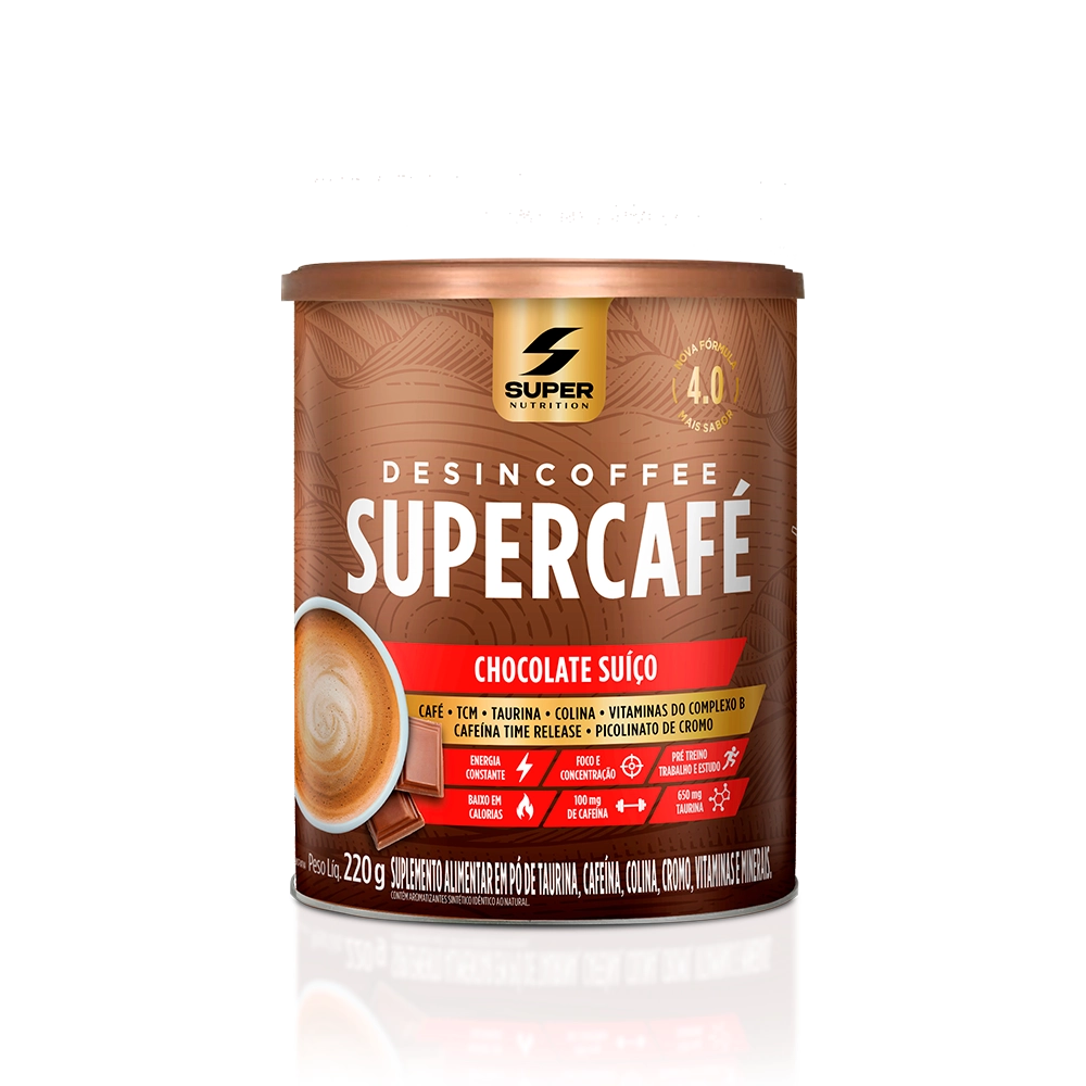 SuperCafé Funcional sabor Chocolate Suíço | Desinchá