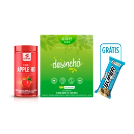 Apple HD + Desinchá 60 dias + Brinde Barrinha Protein Bar