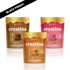 Caramelos de Creatina | Combo 3 Mini Packs (Caramelo, Brigadeiro e Morango)