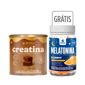 Compre 01 Caramelo de Creatina sabor Brigadeiro, Ganhe 01 Melatonina Gummy
