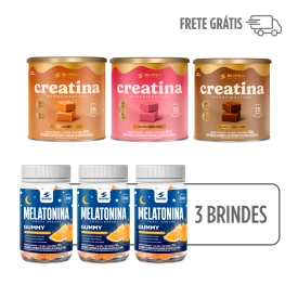 Compre 03 Caramelos de Creatina, Ganhe 03 Melatonina Gummy