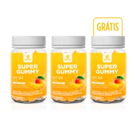  kit 3 Gummy Vit D3 Sunshine Sabor Manga 30 gomas