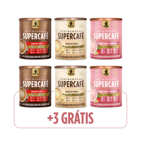 Compre 3, Leve 6: Supercafé Chocolate Suíço + Chocolate Branco + Morango
