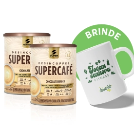 Compre 02 Supercafés Chocolate Branco, Ganhe 01 Caneca de Brinde